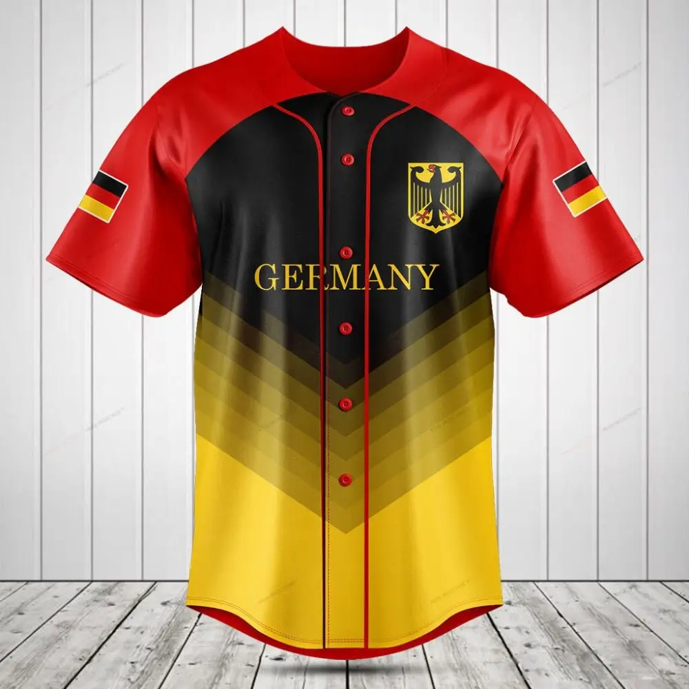 Germany Flag Baseball Jersey - Stylish & Comfortable Sportswear For Fans