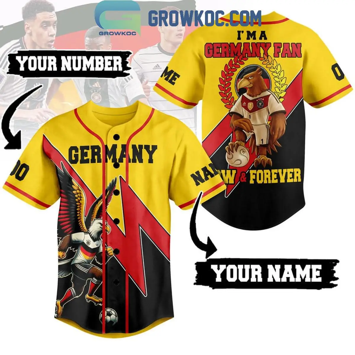 Germany UEFA Euro 2024 I'm A Fan Now And Forever Personalized Baseball Jersey