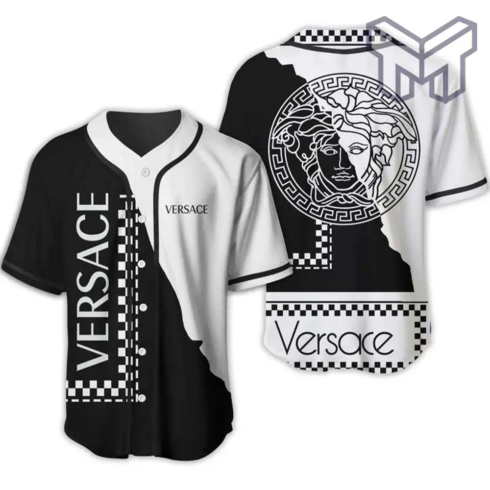 Gianni Versace Black White Baseball Jersey Shirt Luxury Clothing Clothes Sport For Men Women Hot