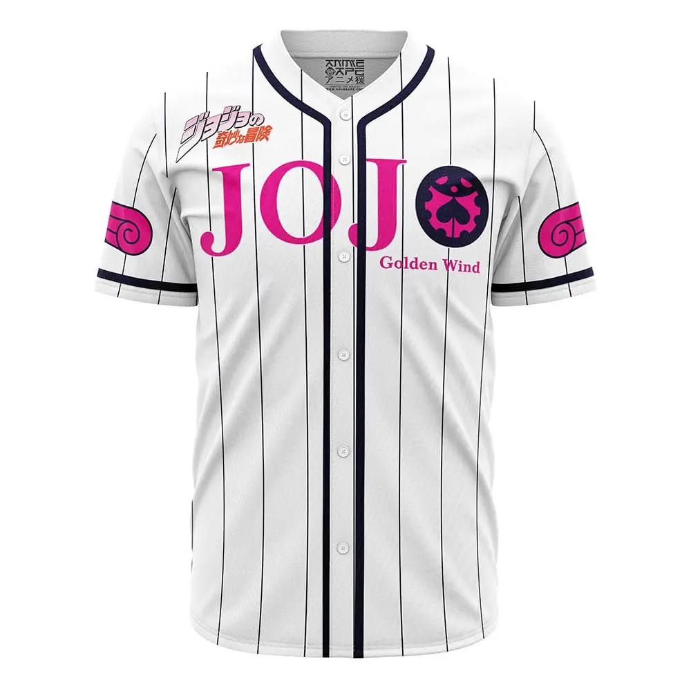 Giorno Giovanna Golden Wind Jojo’S Bizarre Adventure Baseball Jersey