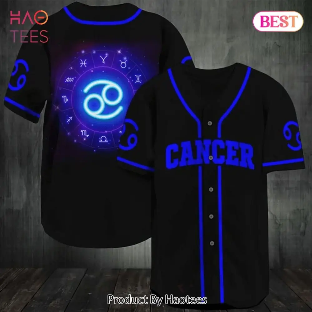 Glow-In-The-Dark Cancer Zodiac Baseball Jersey - Unique Astrology Gift Glow-In-The-Dark Cancer Zodiac Baseball Jersey - Unique Astrology Gift - Image 1