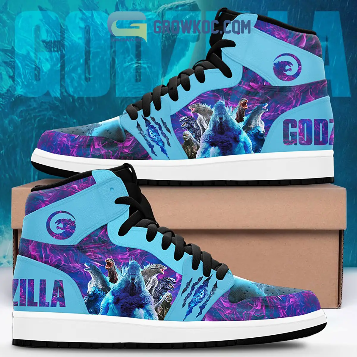 Godzilla 70 Years Of The Memories 1954-2024 Air Jordan 1 Shoes