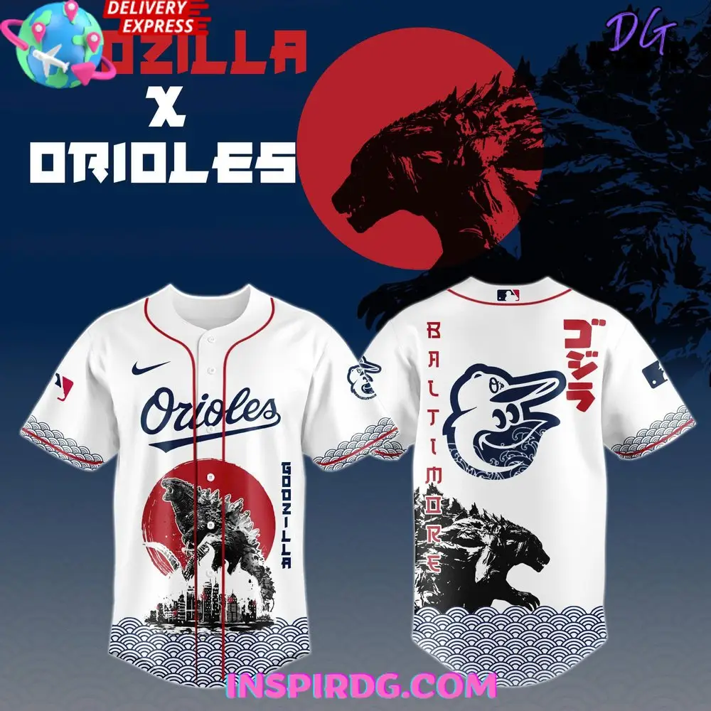 Godzilla X Baltimore Orioles Japan Edition 2025 Baseball Jersey