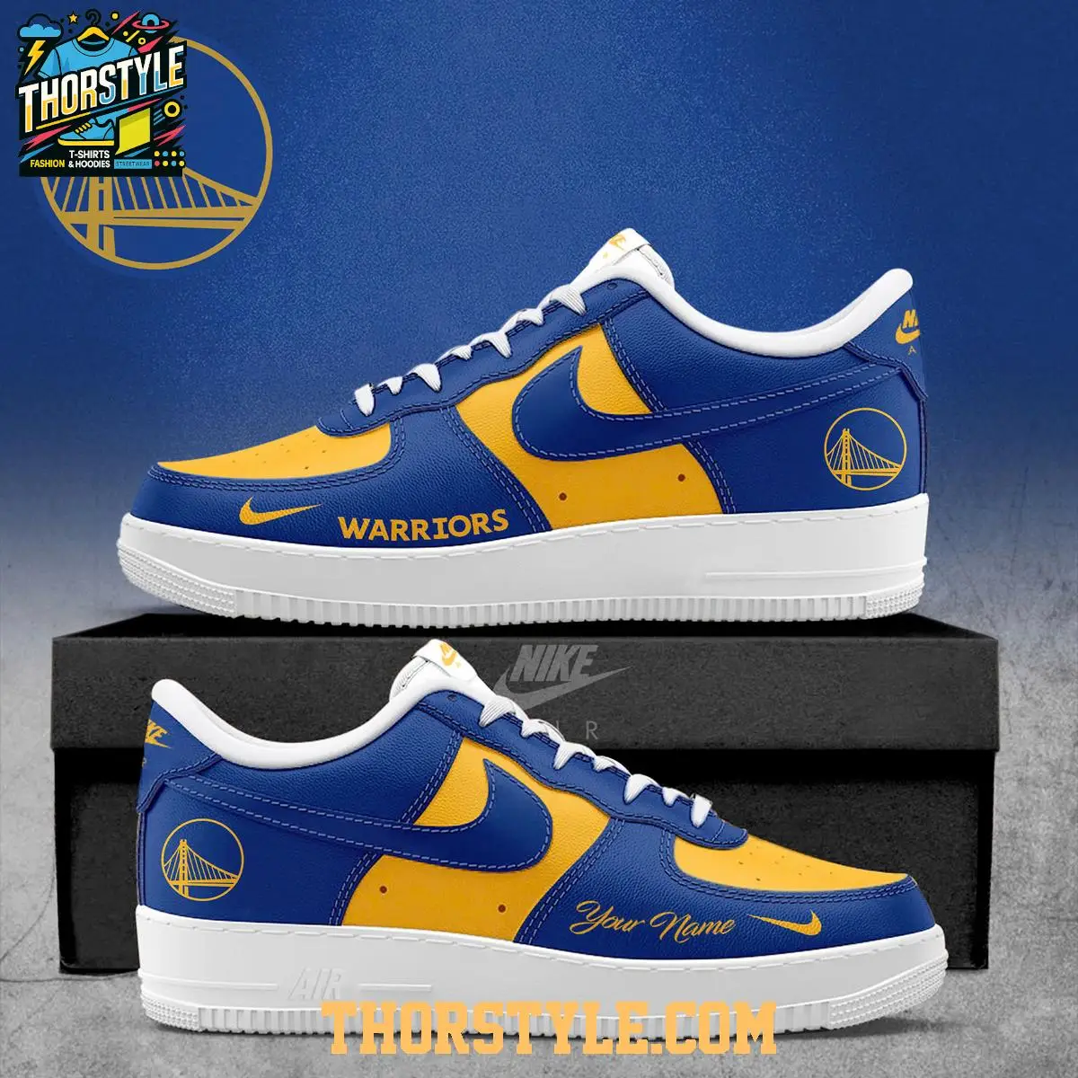 Golden State Warriors 2025 NBA Champions Personalized Air Force 1 Shoes