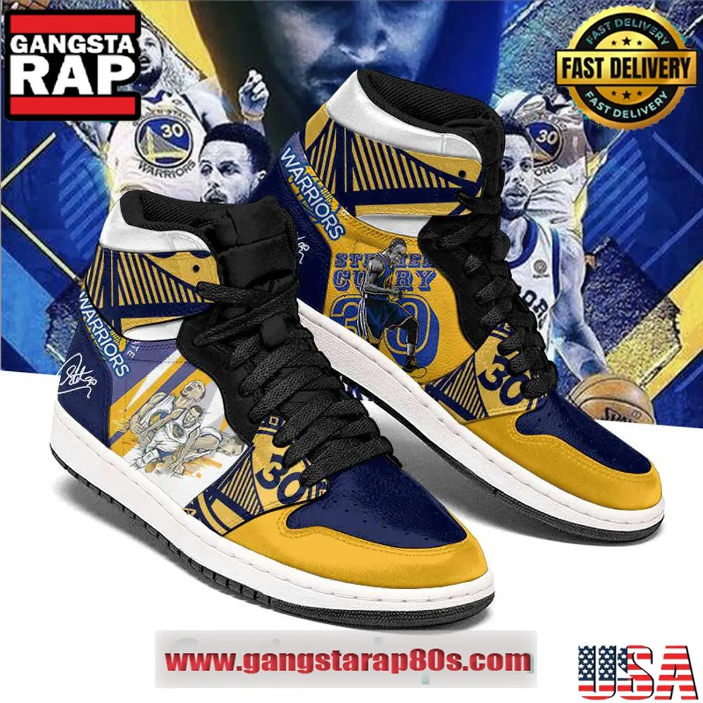 Golden State Warriors Stephen Curry Limited Edition Air Jordan 1 Sneakers Shoes