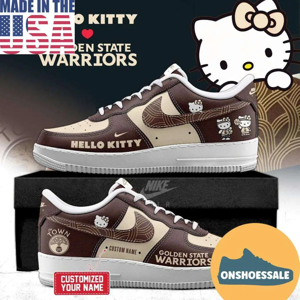 Golden State Warriors x Hello Kitty Night The Town Air Force 1 Shoes, Gifts for Fans - Best Gift Shoes Golden State Warriors x Hello Kitty Night The Town Air Force 1 Shoes, Gifts for Fans - Best Gift Shoes - Image 1