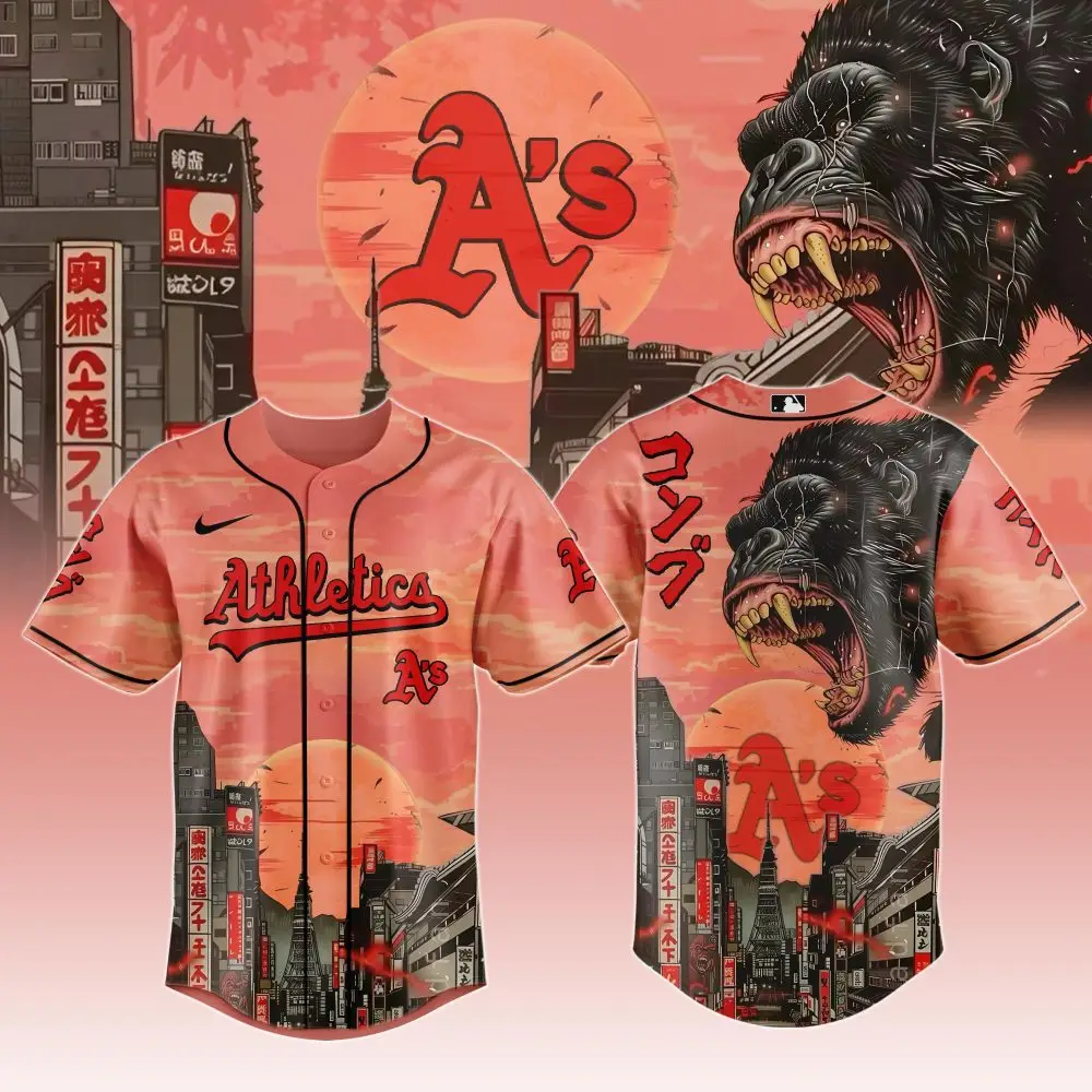 Gorilla-Themed Athletics Jersey – Bold Graphic Design With Urban Backdrop