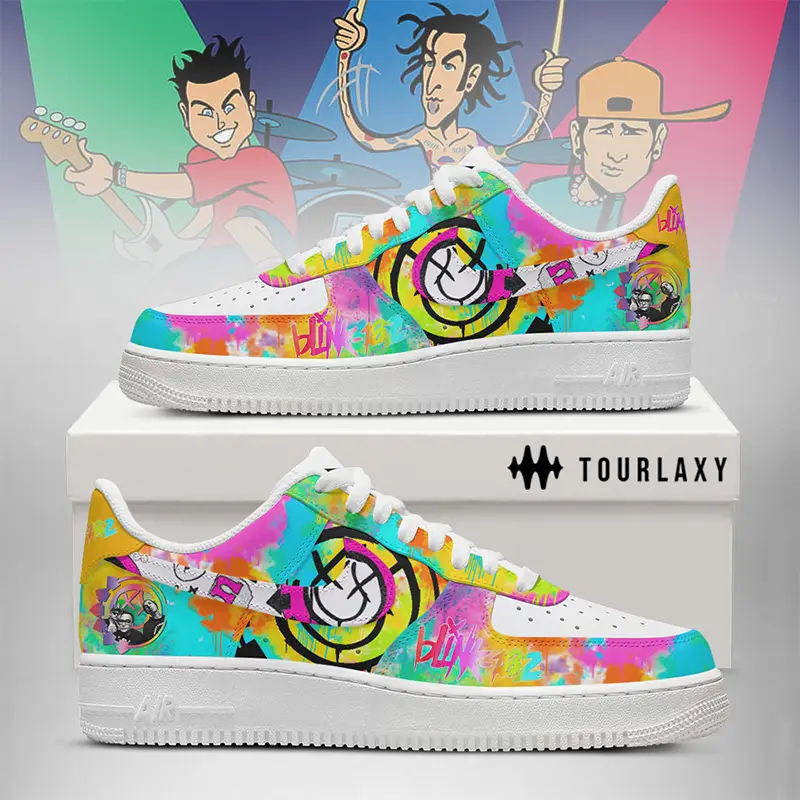 Graffitti Blink 182 Style Air Force 1 Shoes 