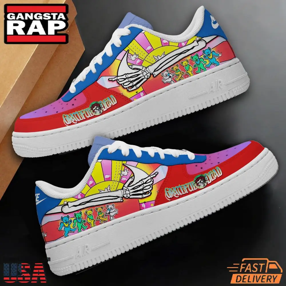 Grateful Dead Air Force 1 Low-Top Sneaker Shoes Grateful Dead Air Force 1 Low-Top Sneaker Shoes - Image 1