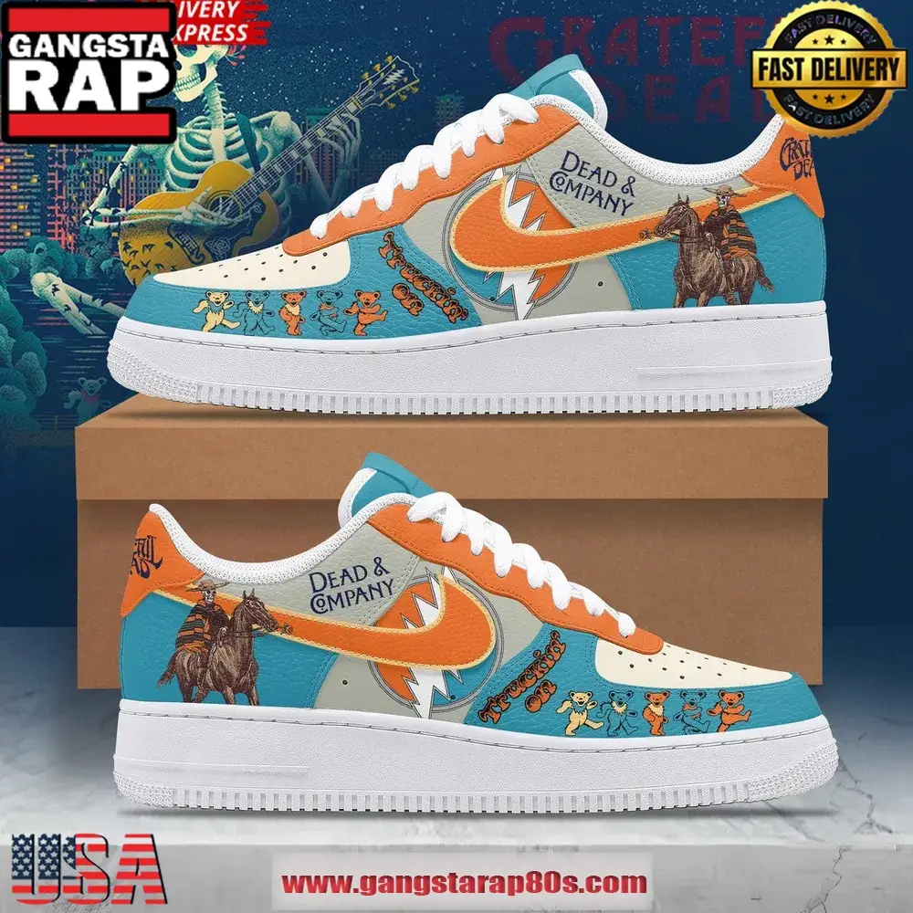 Grateful Dead Dead & Company Special Nike Air Force 1 Sneakers Shoes Grateful Dead Dead & Company Special Nike Air Force 1 Sneakers Shoes - Image 1