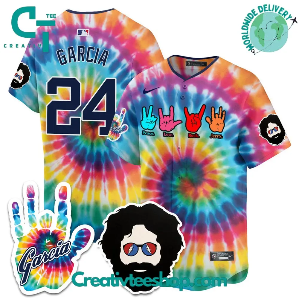 Grateful Dead Jerry Garcia Tribute Night Rainbow Baseball Jersey