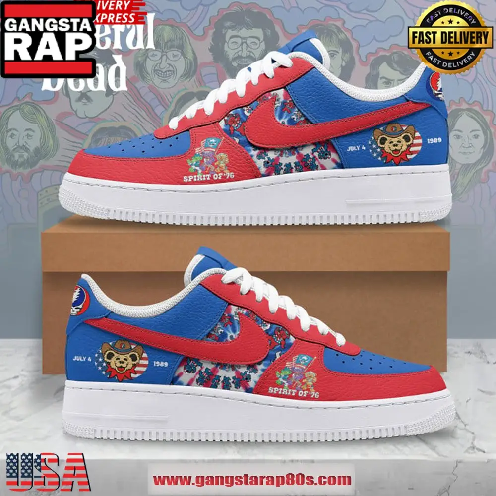 Grateful Dead July 4 Special Edition Air Force 1 Sneakers Shoes
