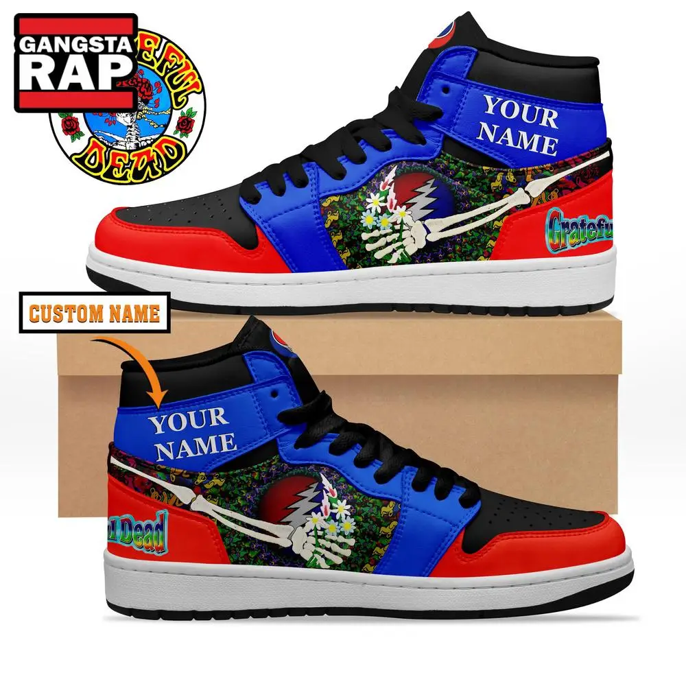 Grateful Dead Music Air Jordan 1 Hightop Shoes Grateful Dead Music Air Jordan 1 Hightop Shoes - Image 1
