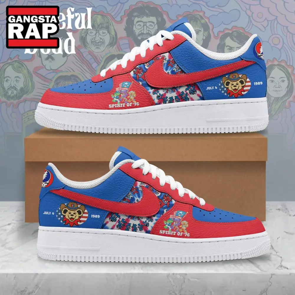 Grateful Dead Music Spirit Of 76 Air Force 1 Sneaker Shoes Grateful Dead Music Spirit Of 76 Air Force 1 Sneaker Shoes - Image 1
