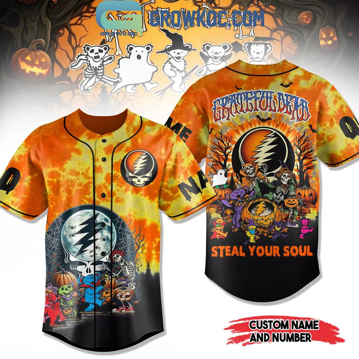 Grateful Dead Steal Your Soul Happy Halloween Party Jersey