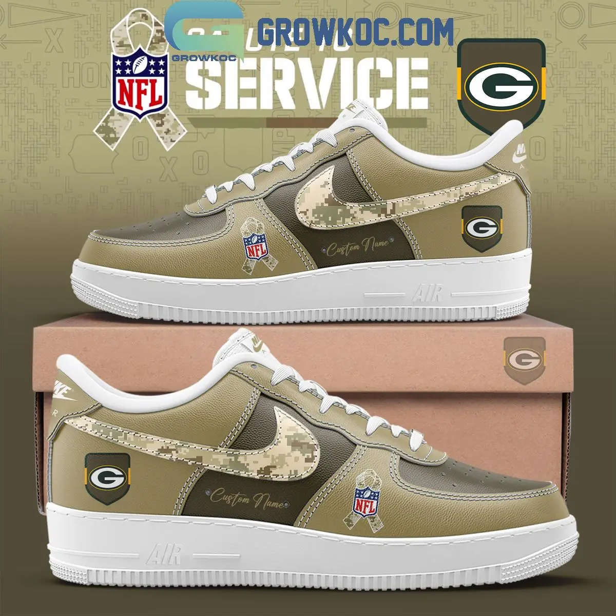 Green Bay Packers Salute To Service Air Force 1 Shoes
