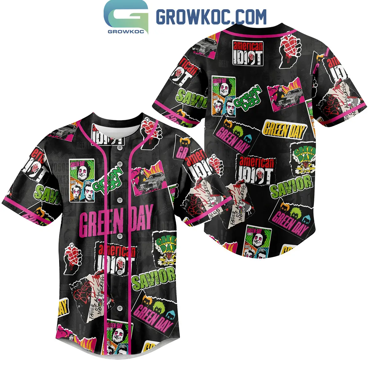 Green Day American Idiot Savior Personalized Baseball Jersey