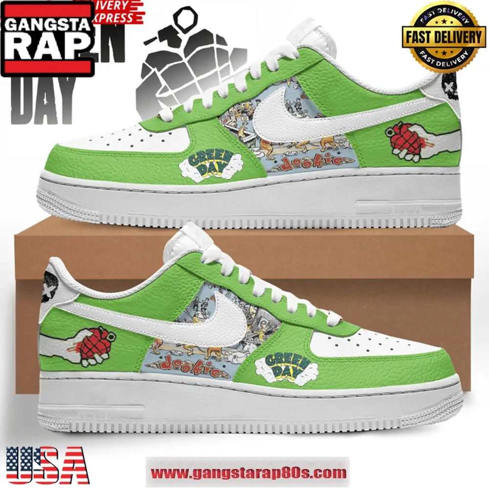 Green Day Dookie Air Force 1 Sneakers Shoes Shoes Green Day Dookie Air Force 1 Sneakers Shoes Shoes - Image 1