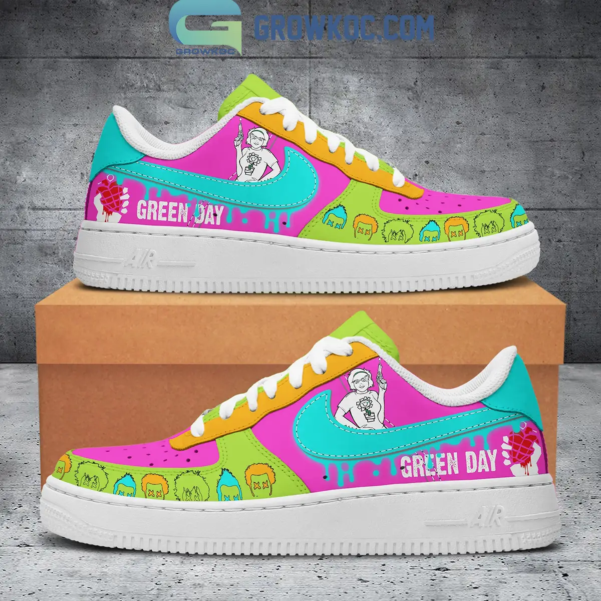 Green Day When I Come Around Air Force 1 Shoes
