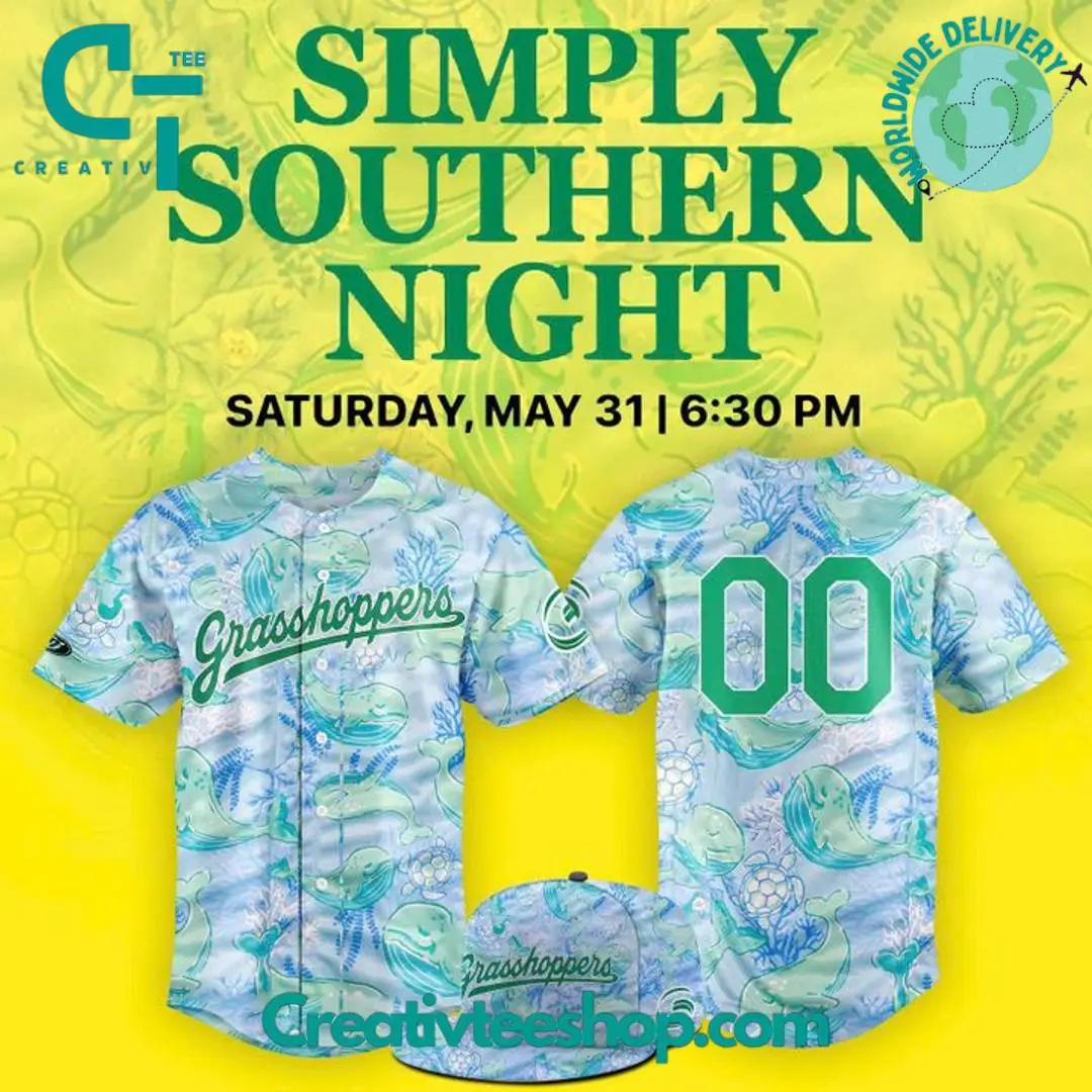 Greensboro Grasshoppers Simply Southern Night Special New 2025 Baseball Jersey