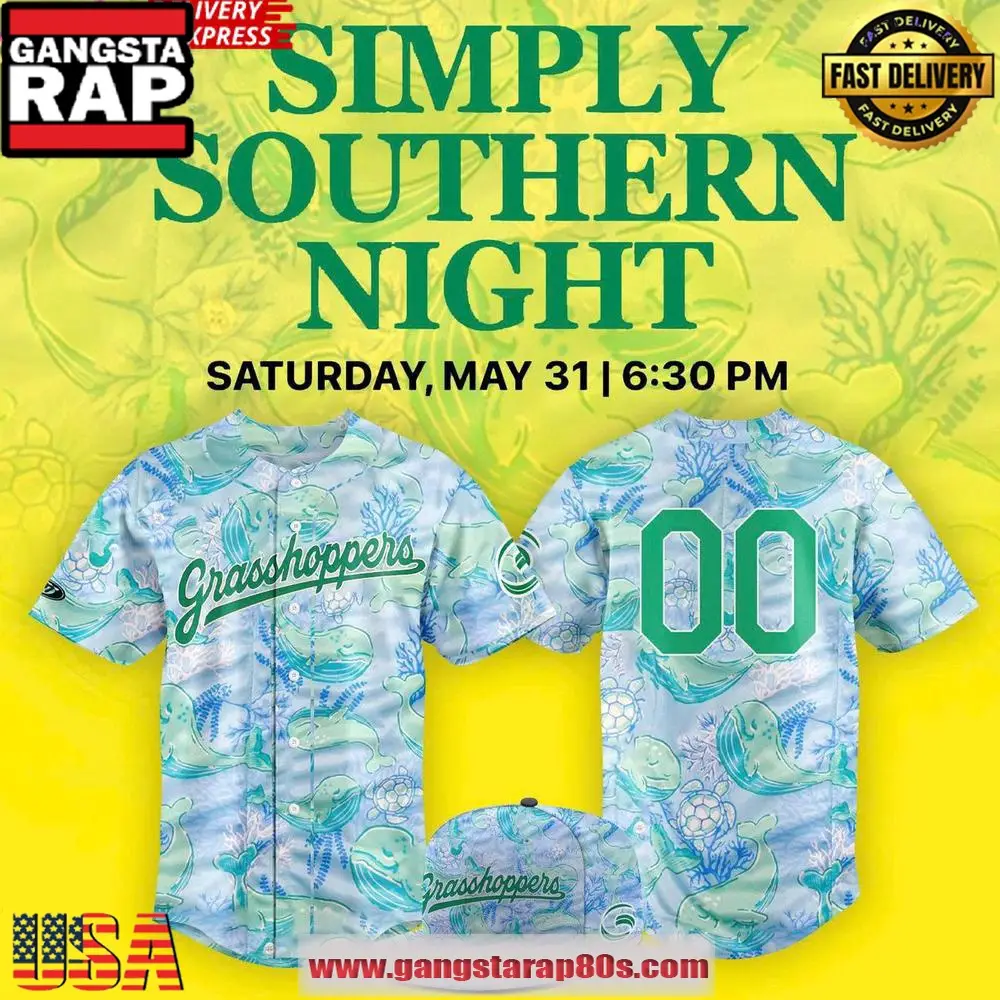 Greensboro Grasshoppers x 2025 Simply Southern Night Official Custom Baseball Jersey Shirt