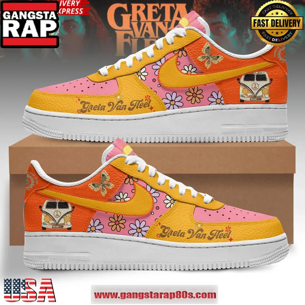 Greta Van Fleet Flower Limited Editon Air Force 1 Sneakers Shoes