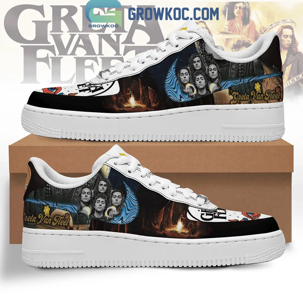 Greta Van Fleet Light My Love Air Force 1 Shoes