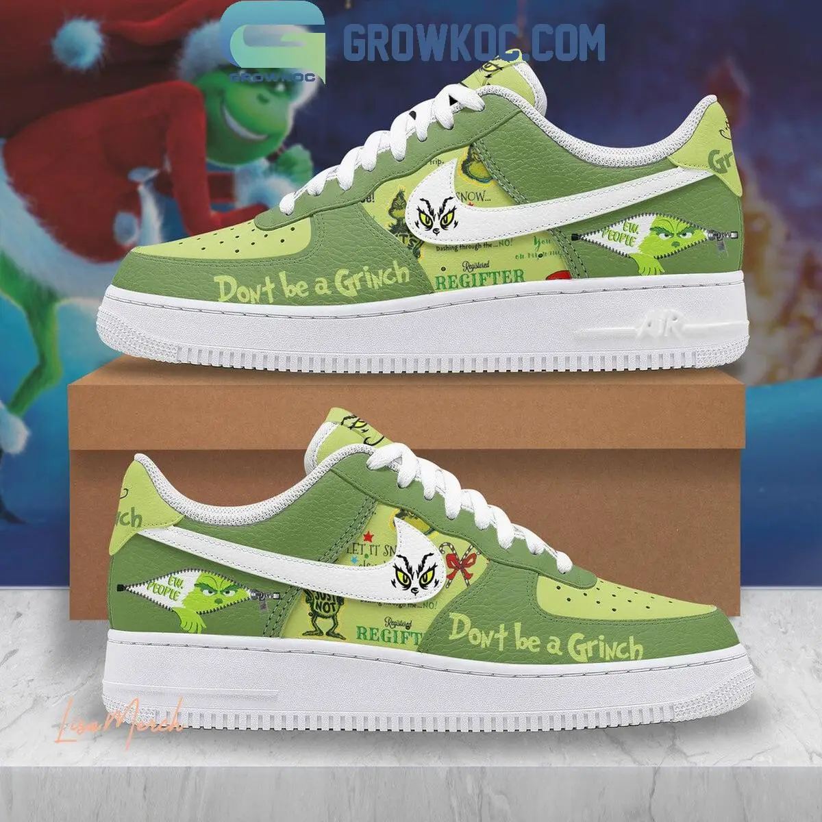 Grinch Don't Be A Grinch Ew People Air Force 1 Shoes