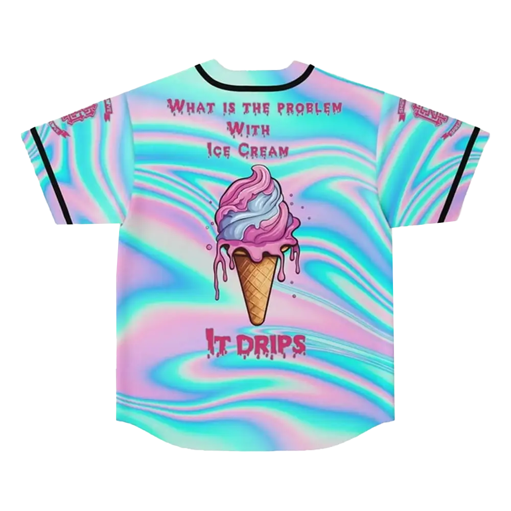 Griz Merch Ice Cream Griz Baseball Jersey Gifts For DJ Fans - Tazila