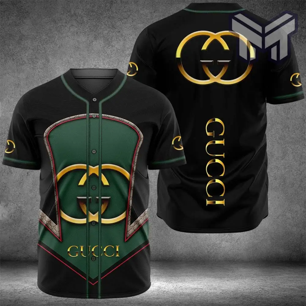 Gucci Black Baseball Jersey Shirt Luxury Clothing Clothes Sport For Men Women Hot  Type03