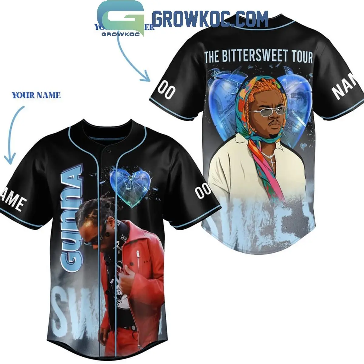 Gunna The Bittersweet Tour Personalized Baseball Jersey