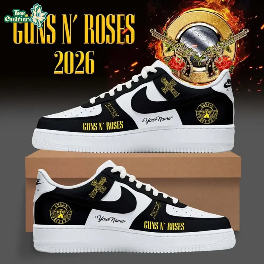 Guns N' Roses Tour UK/EU 2026 Premium Black Sneaker AIR
