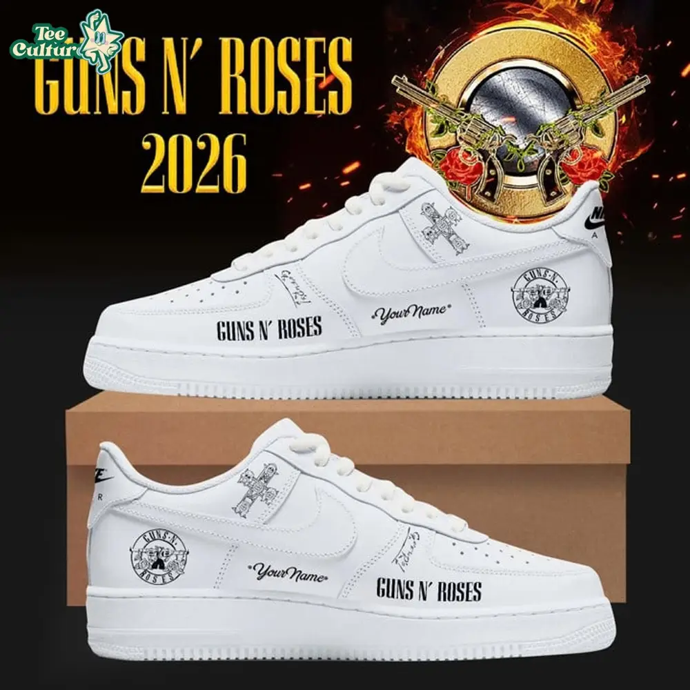 Guns N' Roses Tour UK/EU 2026 Premium White Sneaker AIR