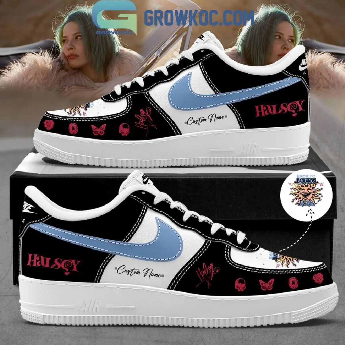 Halsey Back To Badlands Tour 2026 Signature Air Force 1 Shoes