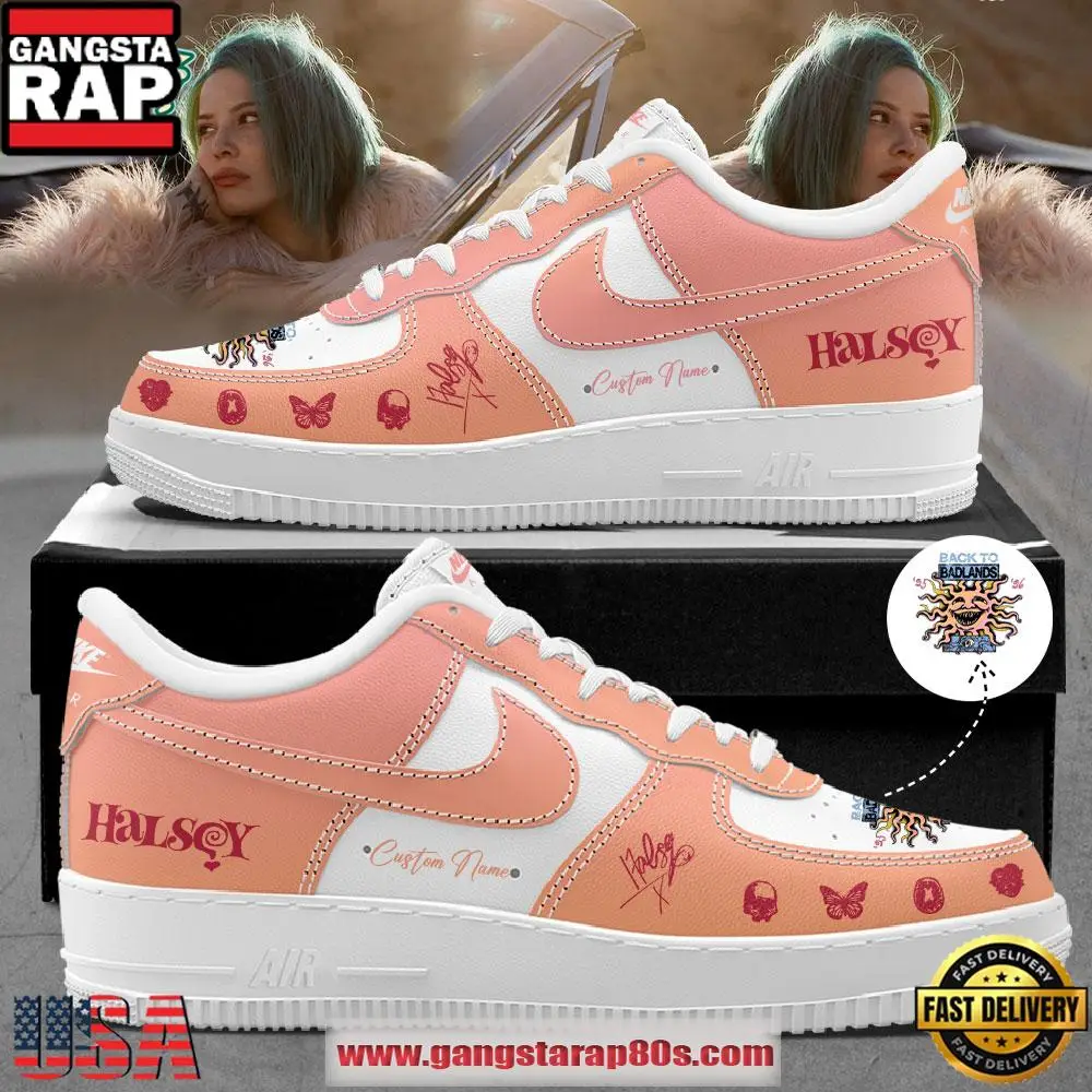 Halsey Back to Badlands Tour 2026 Signature Custom Air Force 1 Sneakers Shoes Halsey Back to Badlands Tour 2026 Signature Custom Air Force 1 Sneakers Shoes - Image 1