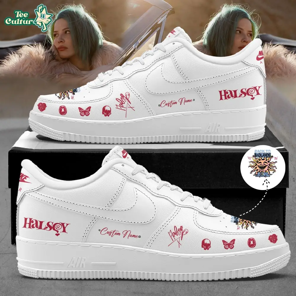 Halsey Back to Badlands Tour 2026 Signature White Custom Name Shoes AF