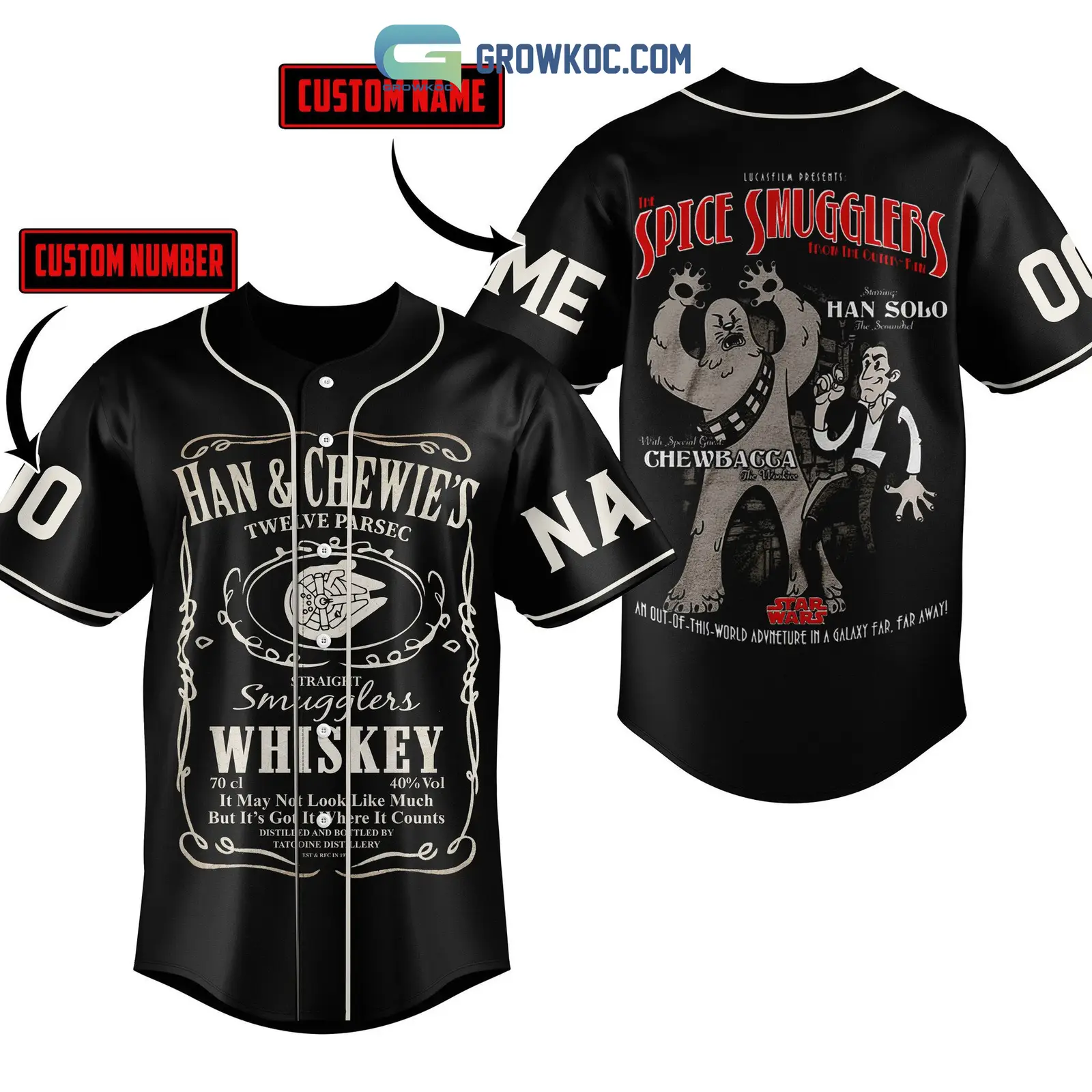Han&Chewie Star Wars The Personalized Baseball Jersey