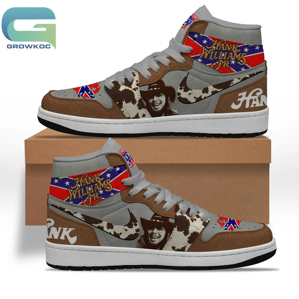 Hank Williams Jr. American Proud Air Jordan 1 Shoes