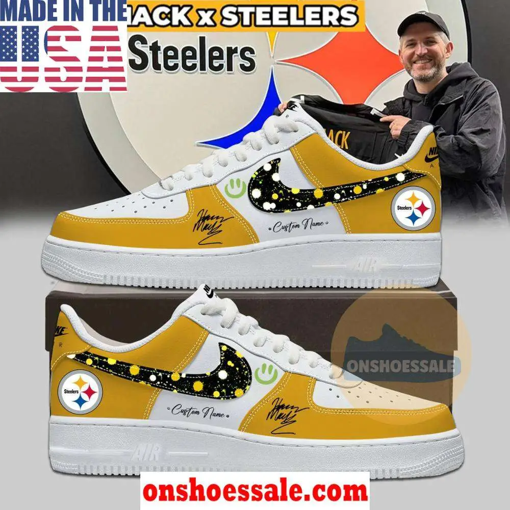 Harry Mack x Pittsburgh Steelers Air Force 1 Shoes, Gift For Fans - Best Gift Shoes