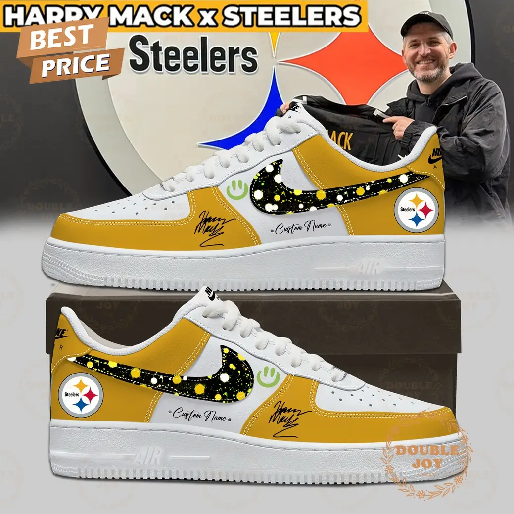 Harry Mack x Pittsburgh Steelers Custom Name 2025 Air Force 1 Sneakers