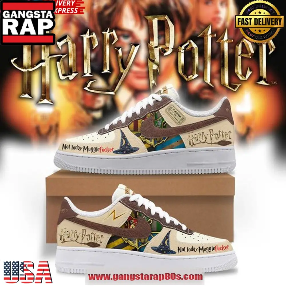 Harry Potter Hogwarts Legacy New Edition Air Force 1 Sneakers Shoes Harry Potter Hogwarts Legacy New Edition Air Force 1 Sneakers Shoes - Image 1