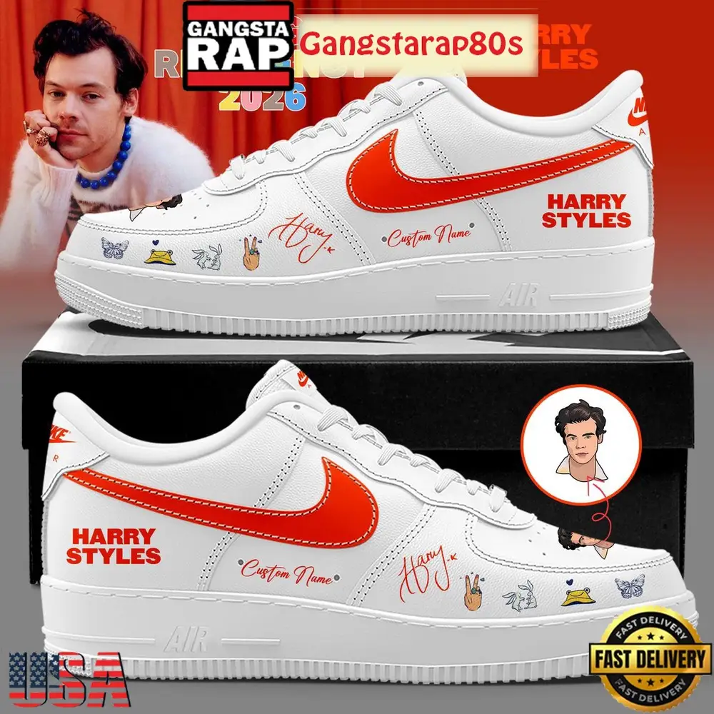 Harry Styles MSG Residency 2026 Signature Custom Air Force 1 Sneakers Shoes Harry Styles MSG Residency 2026 Signature Custom Air Force 1 Sneakers Shoes - Image 1