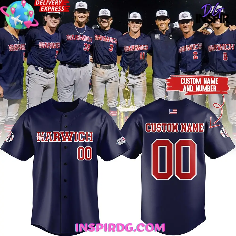 Harwich Mariners Cape Cod Champions 2024 Baseball Jersey