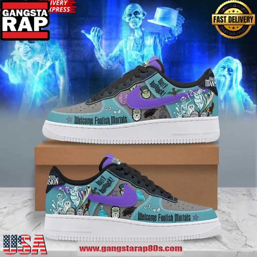 Haunted Mansion Limited Edition Air Force 1 Running Sneakers Shoes Haunted Mansion Limited Edition Air Force 1 Running Sneakers Shoes - Image 1