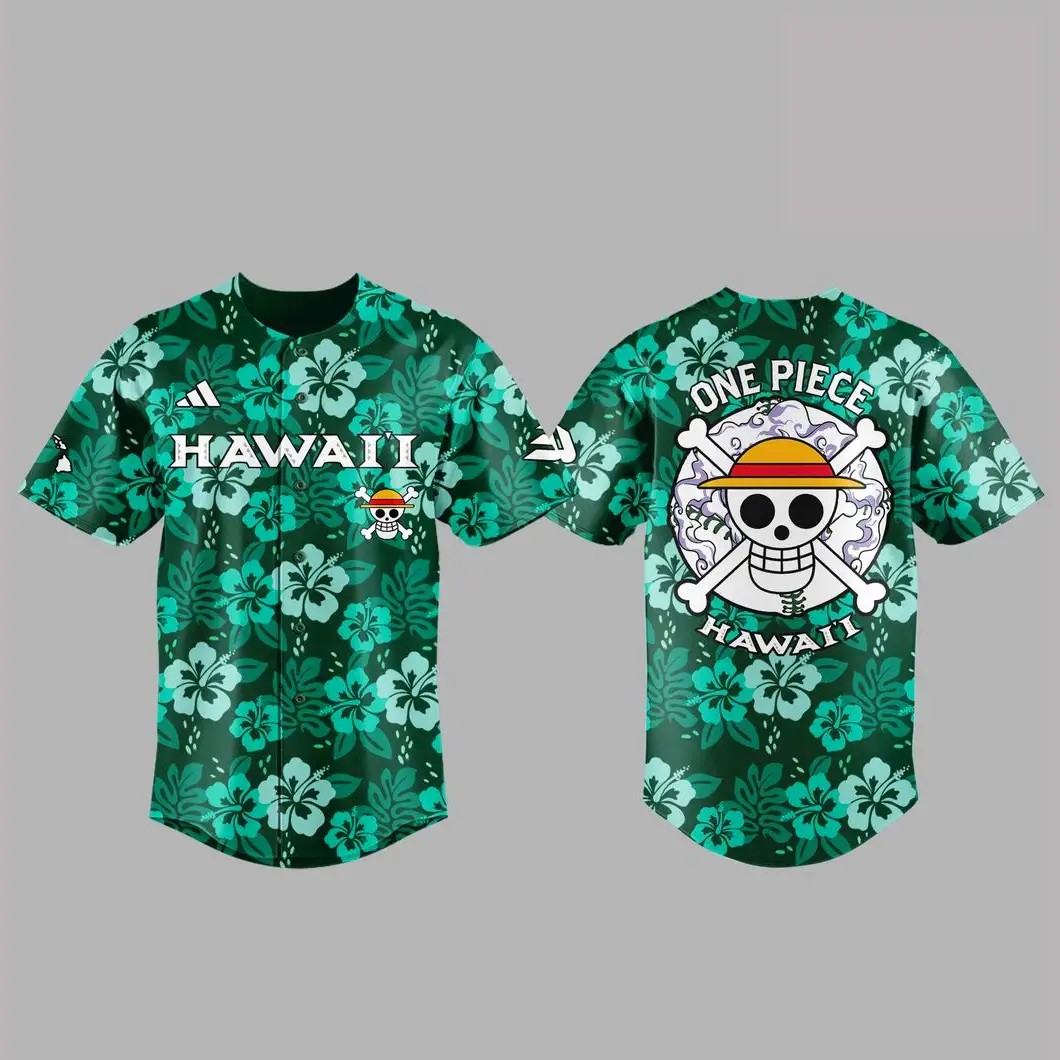 Hawaii Rainbow Warriors x One Piece Baseball Jersey - Tazila