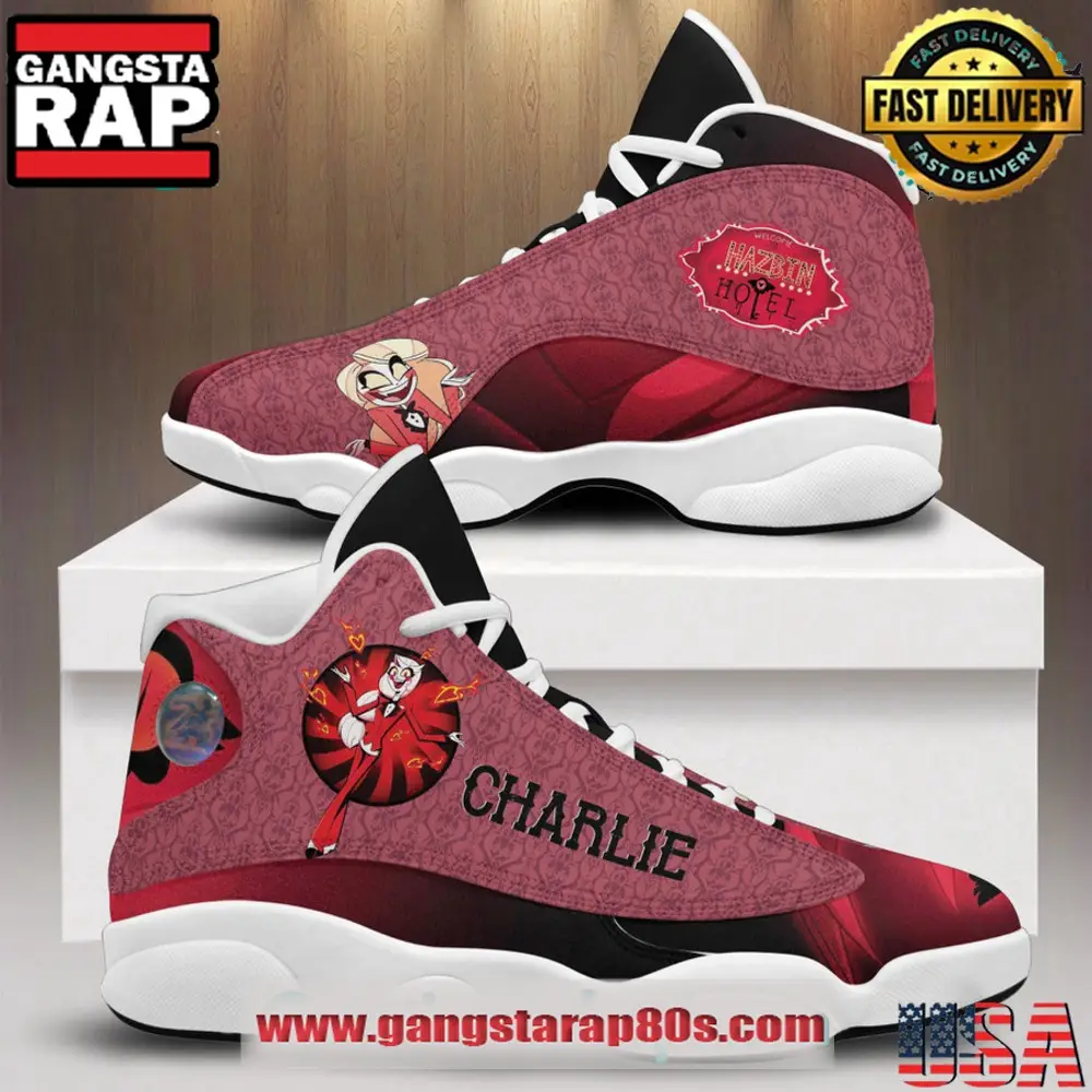 Hazbin Hotel Charlie Air Jordan 13 Sneakers Shoes Hazbin Hotel Charlie Air Jordan 13 Sneakers Shoes - Image 1