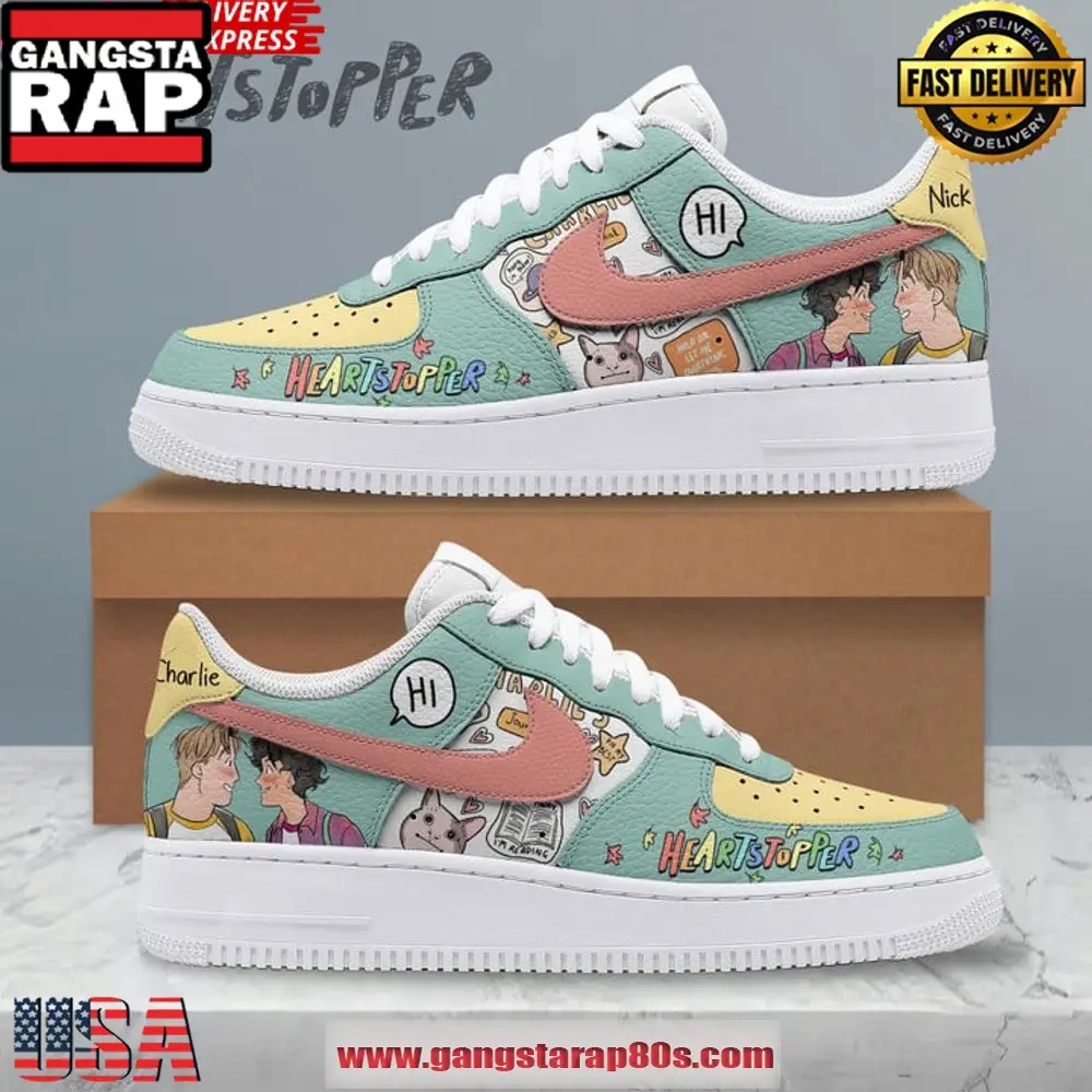 Heartstopper Nick Charlie New Design Air Force 1 Sneakers Shoes