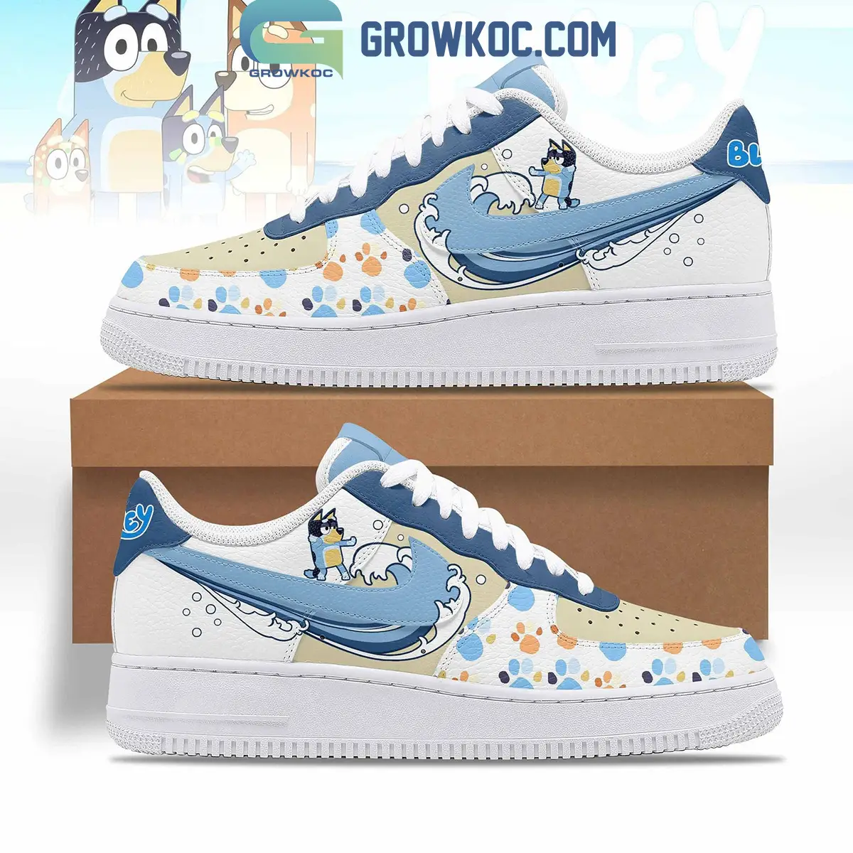 Heeler Family Bluey Heeler Fan Air Force 1 Shoes