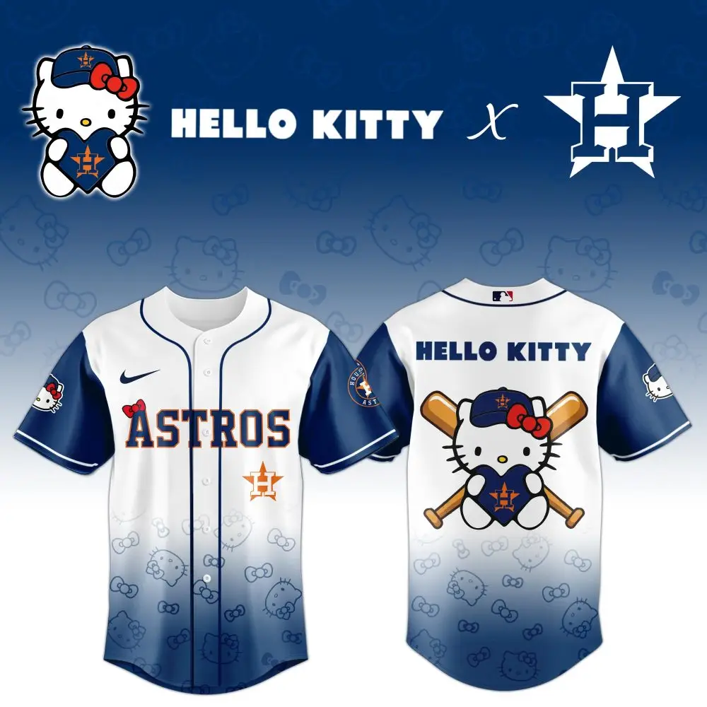 Hello Kitty X Astros Limited Edition Baseball Jersey - Cute & Stylish Fan Gear!