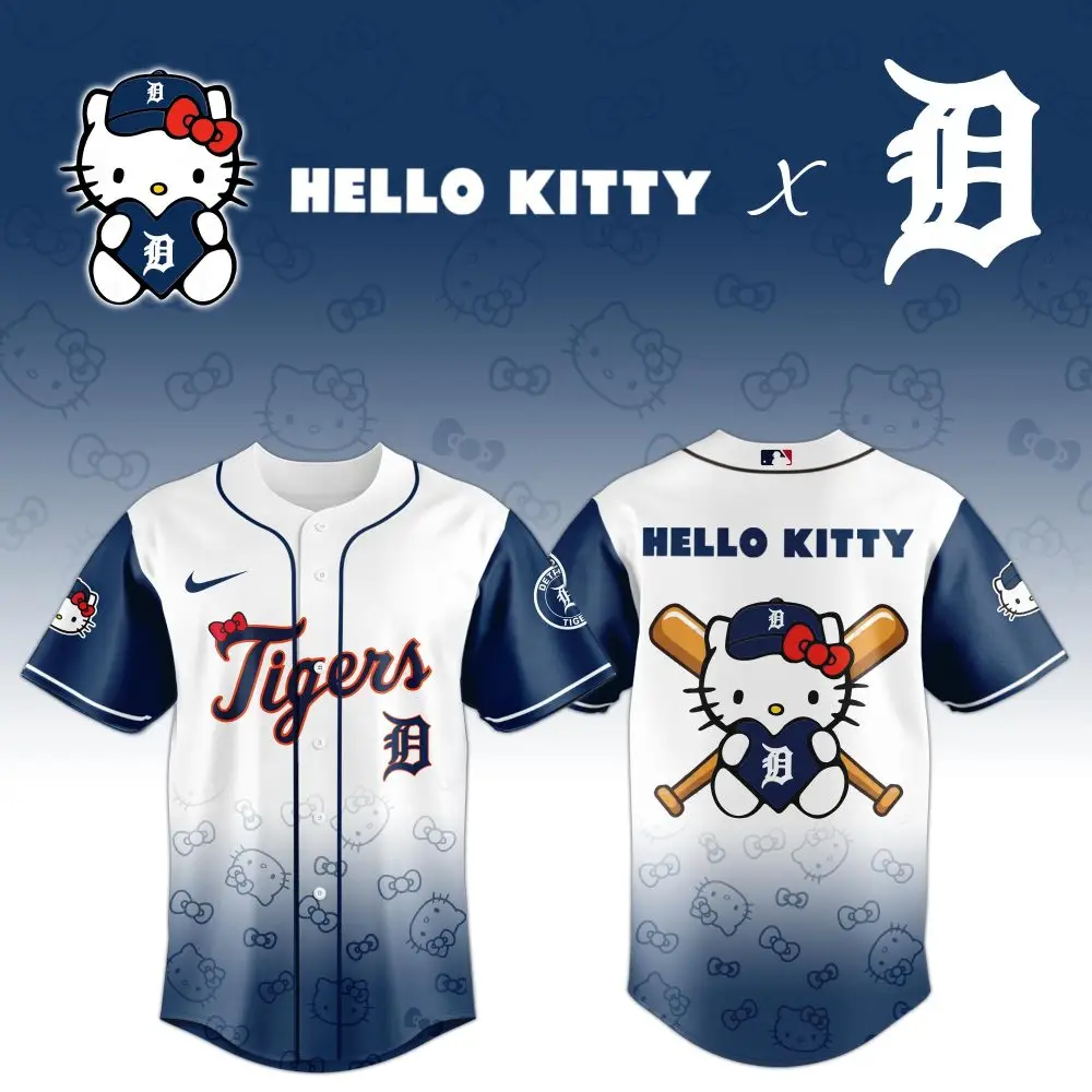 Hello Kitty X Detroit Tigers Limited Edition Baseball Jersey – Cute & Sporty!